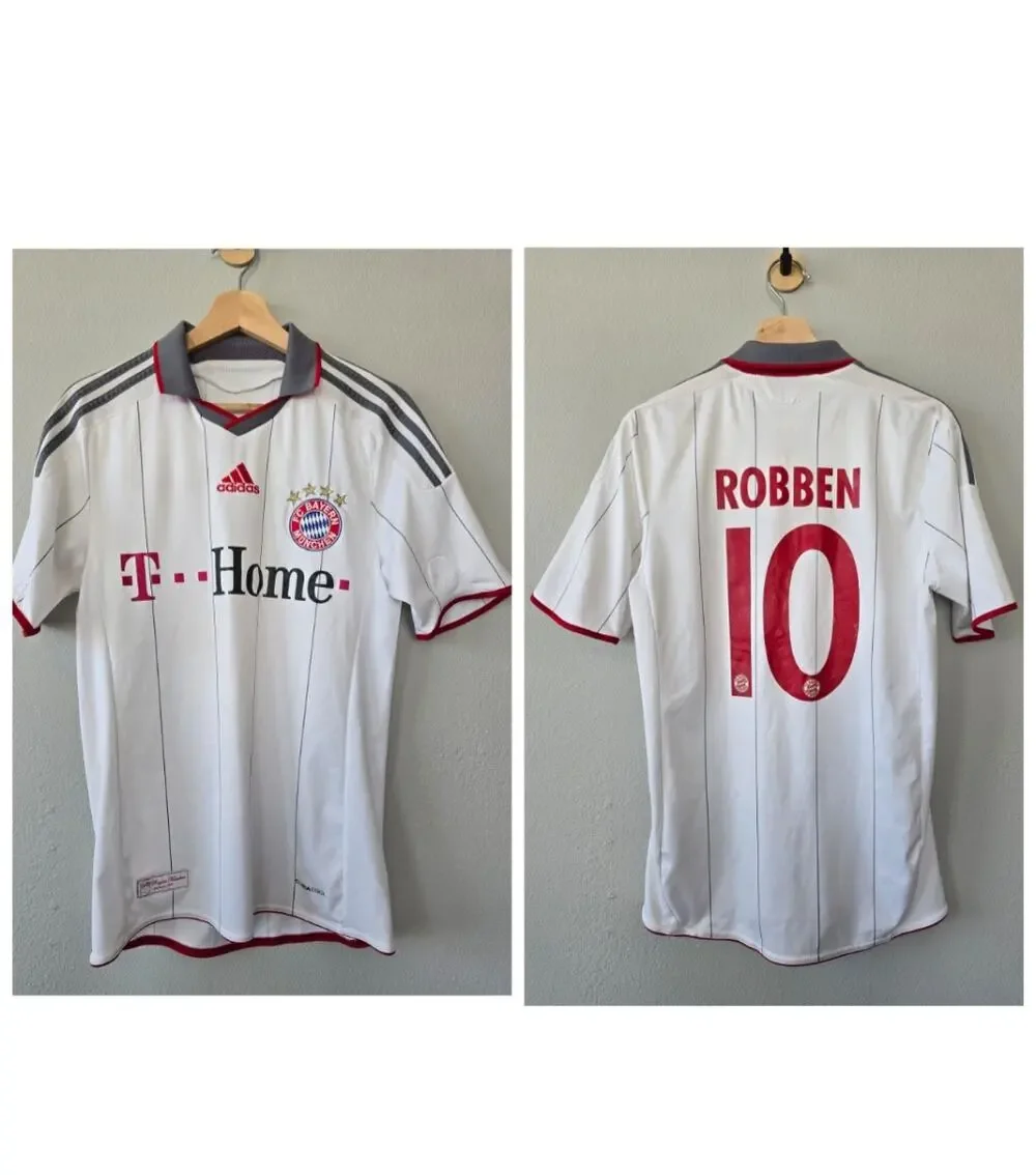 Official Adidas Bayern Munich 2009 Away Robben 10 Soccer Jersey Men S  Y2K Sport